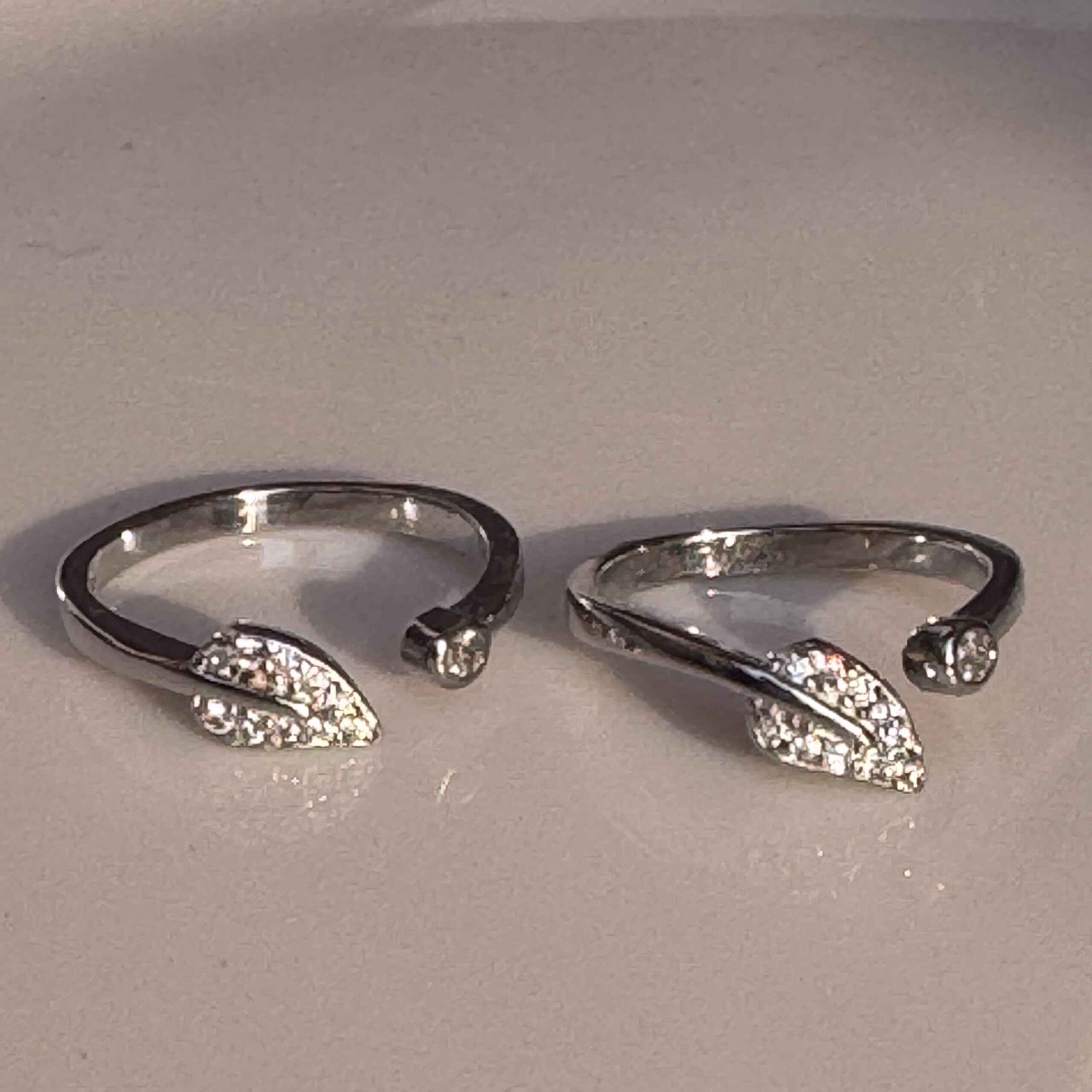 Crystal Leaf Toe Ring A0046