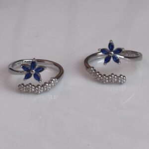 Sapphire Bloom Toe Ring A0050
