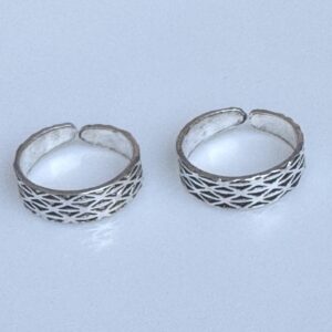 Silver Weave Toe Ring A0055