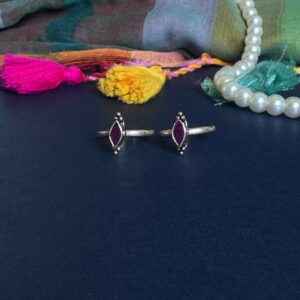 Ruby Marquis Toe Ring A0066